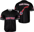Custom Norway Baseball Jersey Shirt Norwegian Pride Flag Roots Norwegian J
