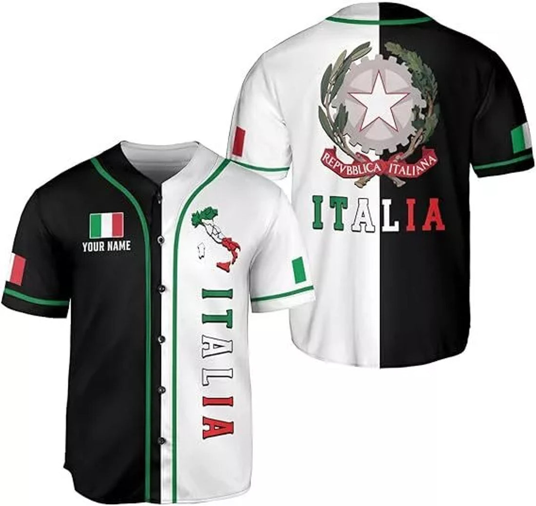 Custom Italia Baseball Jersey for Men
