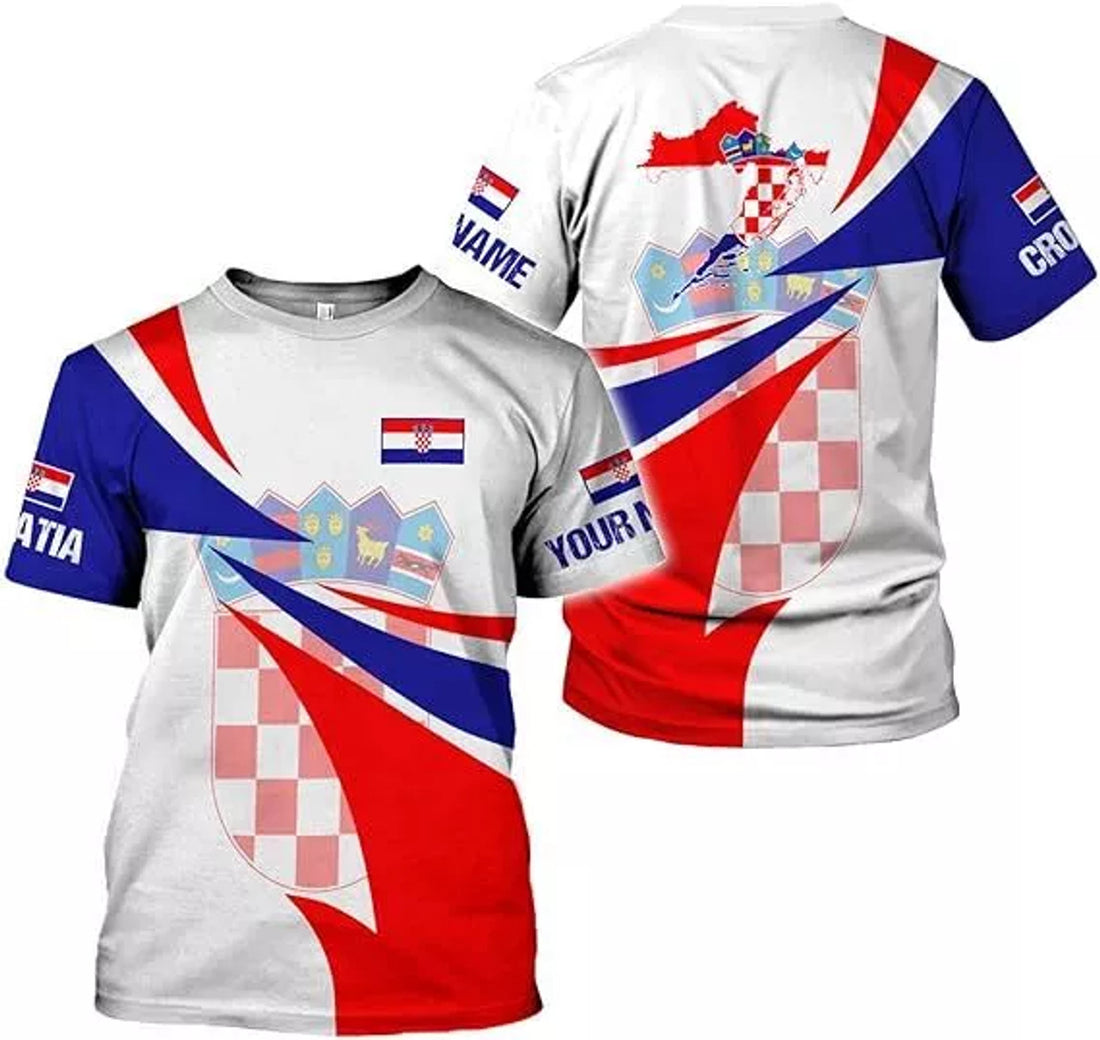 CustomCroatia 3D Shirt for Men Women Custom Croatia Flag T-shirt, Croatia Shirt Croati