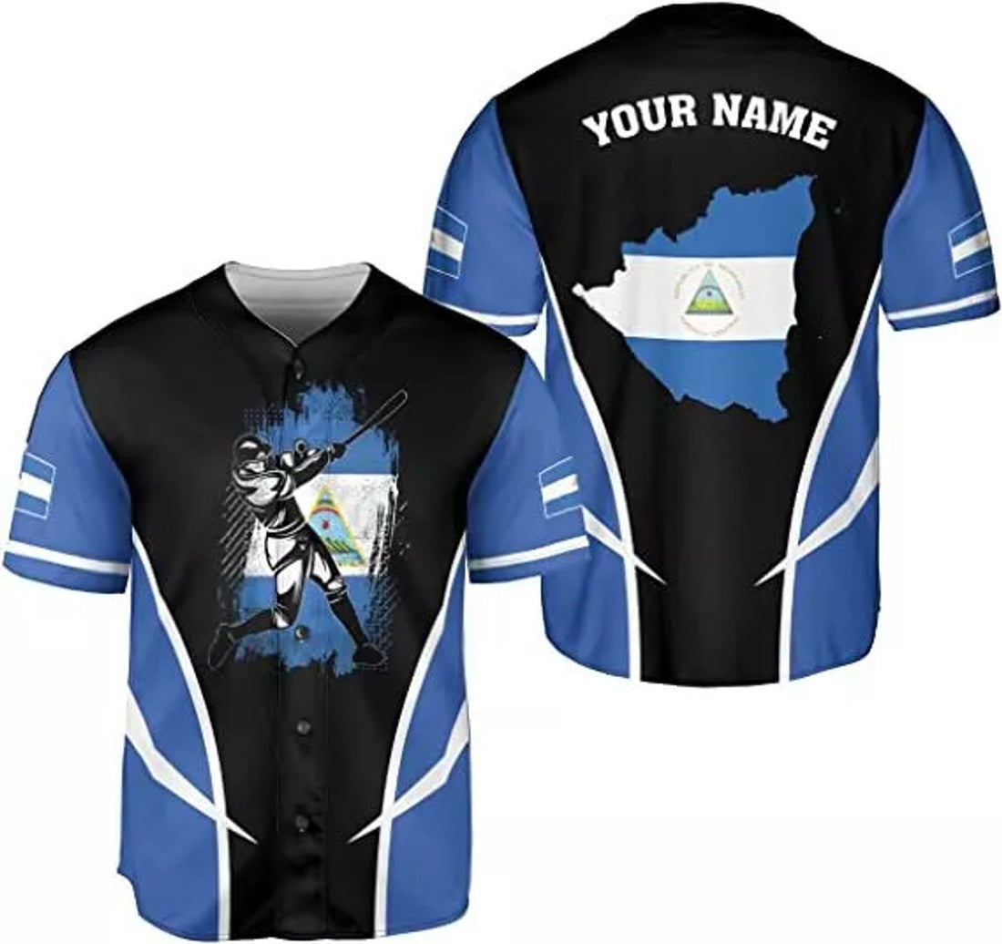 Custom Personalized Nicaragua Baseball Jersey Custom Nicaragua Baseball Jersey