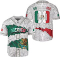 Custom Pride Eagle Mexico Flag Coat of Arms Mexican Baseball Jersey
