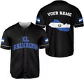 Custom Personalized El Salvador Proud AOP Baseball Jersey Unisex XS-5XL, El Salvador Je