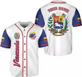 Venezuela Flag Baseball Jersey for Men - Venezuelan Team Shirt