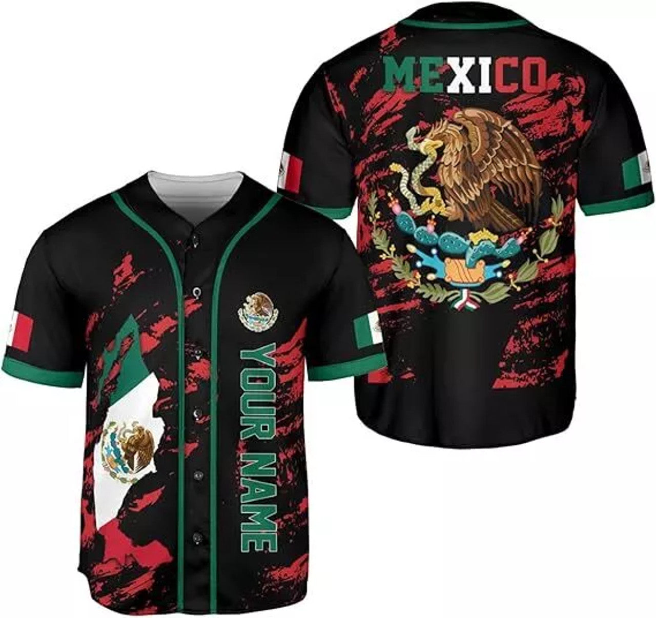 Custom Mexico Soccer Baseball Jersey Shirt Men Women Mexican Jersey