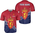 Custom Personalized Norway Baseball Jersey Shirt Norwegian Pride Flag Roots Norwegian J