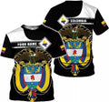 Custom Personalized Colombia Shirt 3D, Custom Colombia Flag Shirts for Men Women