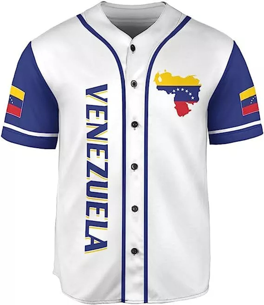 Custom Personalized Venezuela Baseball Jersey, Proud Venezuelan Flag Jersey for Men Women