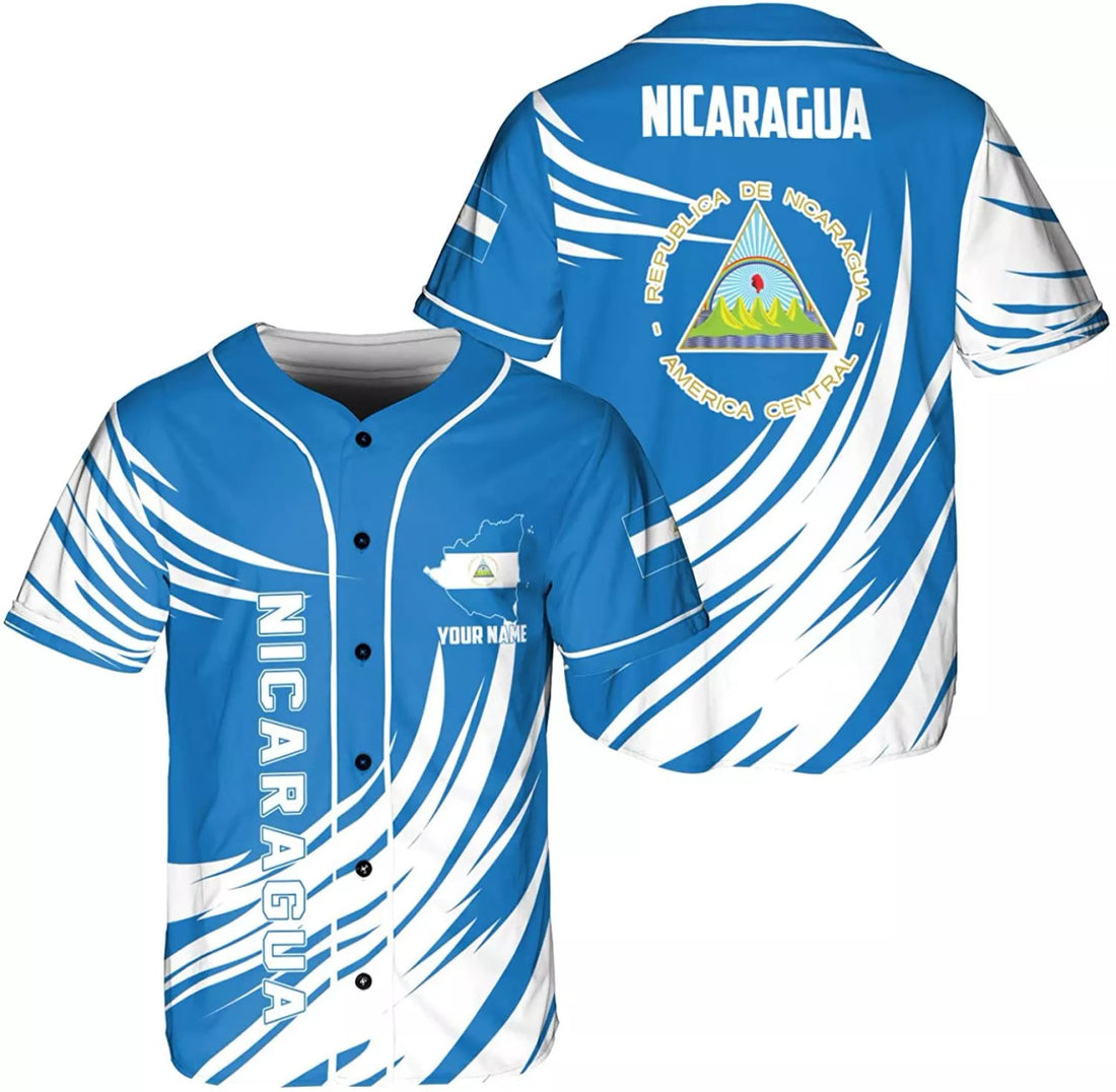 Custom Personalized Nicaragua Baseball Jersey Shirt Name Nicaraguan Baseball Jersey