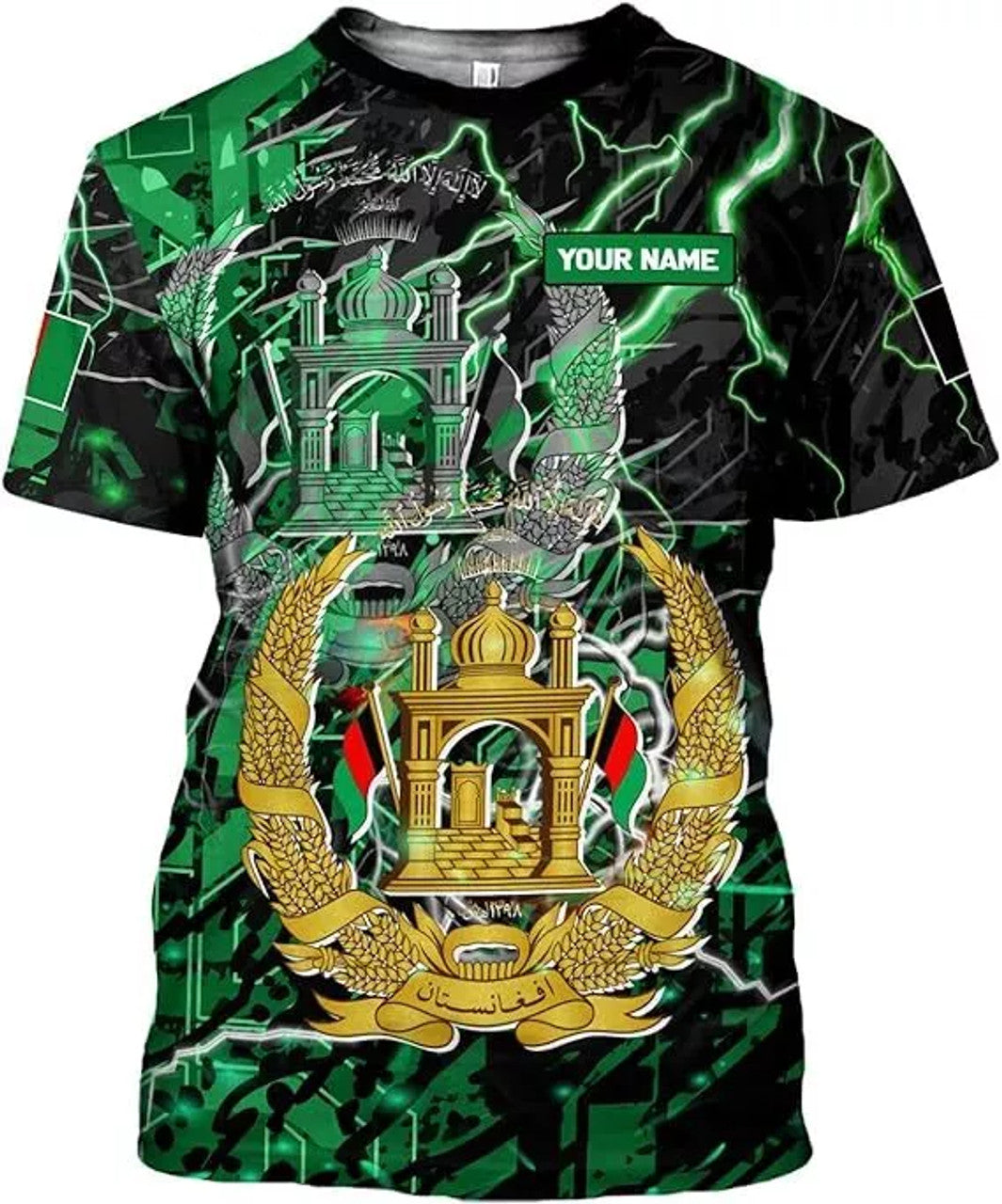 Custom Afghanistan Shirt 3D Afghan Clothes for Men Afghanistan Flag Pride