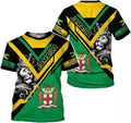 Custom Jamaica Flag Lion Shirt for Men Women Jamaican Pride T-Shirt