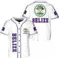 Custom Personalized Belize Baseball Jersey Shirt Belizean Flag Jersey, Belizean Pride