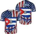 Custom Cuba Baseball Jersey Shirt Cuba Flag Pride Jersey Cuba Jerseys