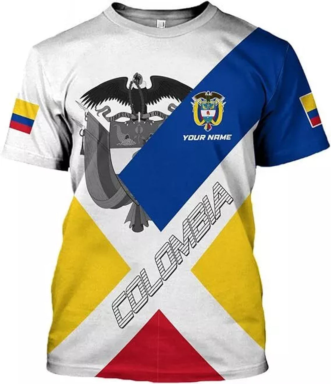 Custom Colombia Shirts Colombia Flag Shirt Colombian T-Shirt for Men Colombian