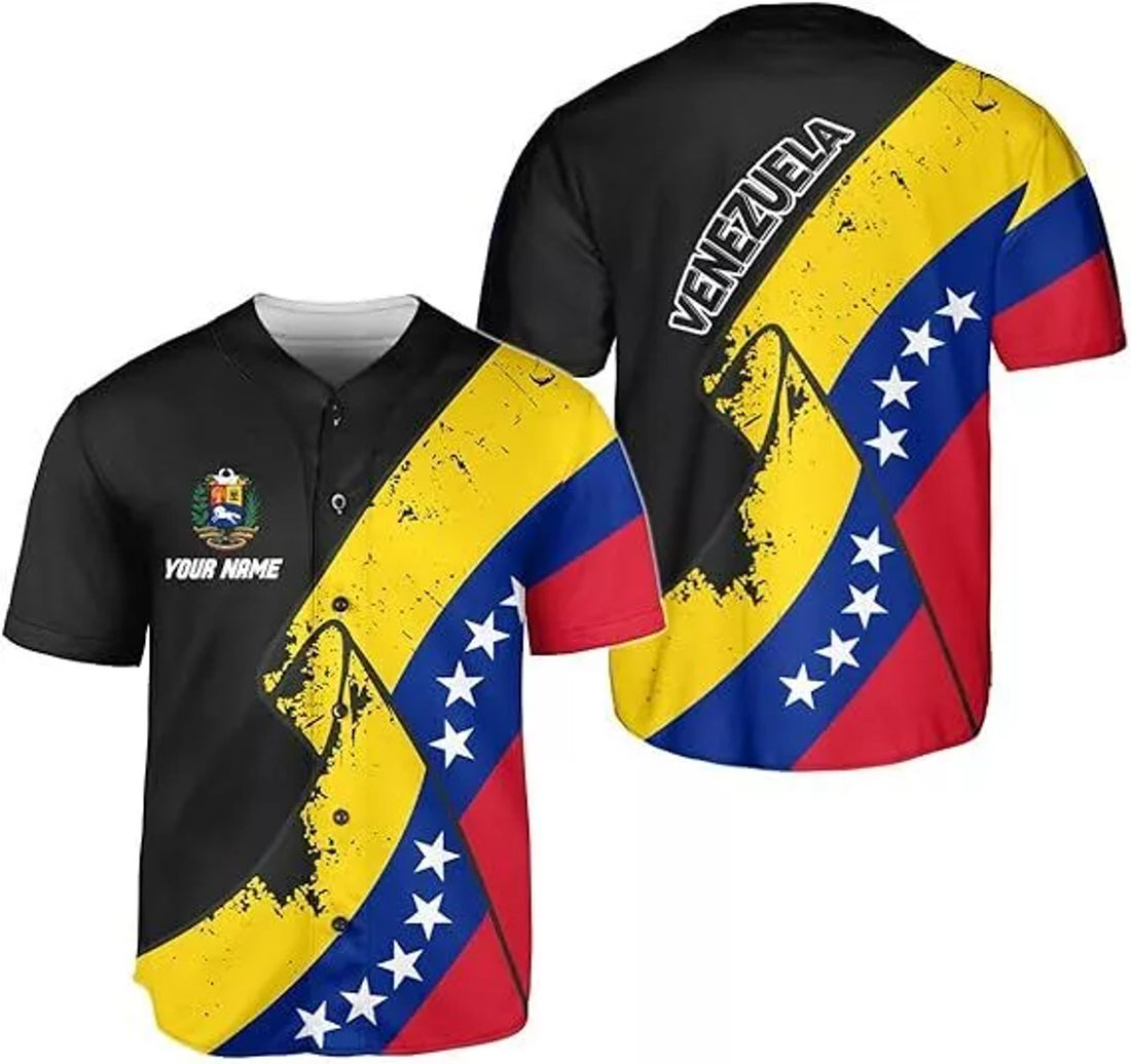 Custom Venezuela Baseball Jersey, Camisa De Venezuela, Venezuelan Jers