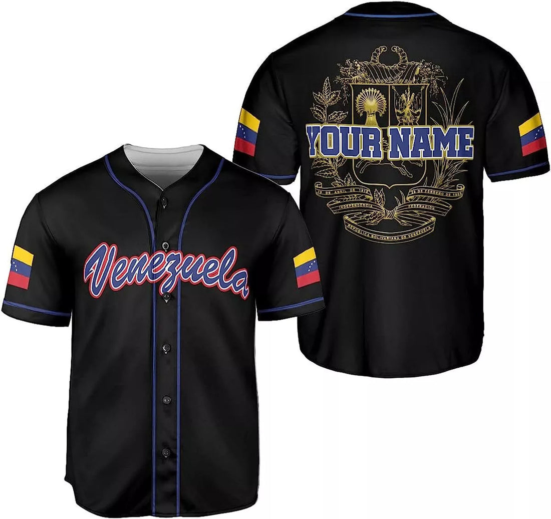 Custom Personalized Name Venezuela Baseball Jersey Shirt, Venezuela Jersey for Men and Women