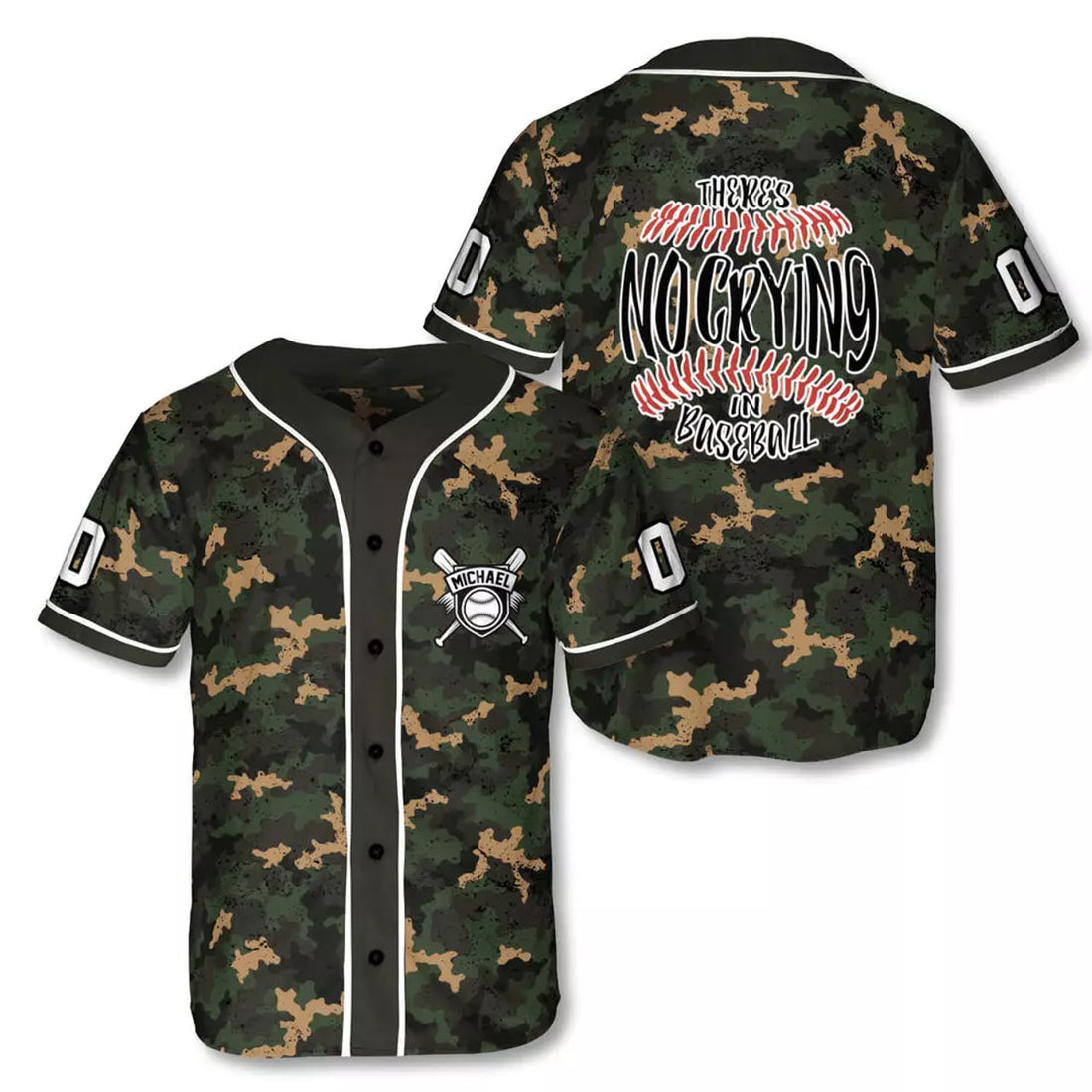 Custom Athlete Inspirational Custom 3D All Over Print Baseball Jersey Shirt Size S-5XL