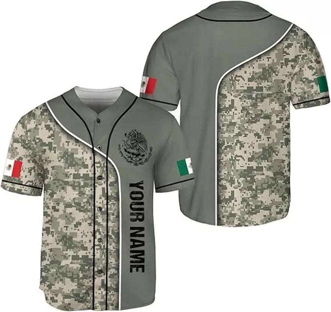 Custom Mexico Mexican Jersey Mexicana Baseball Jersey Soccer Shirt Men Women
