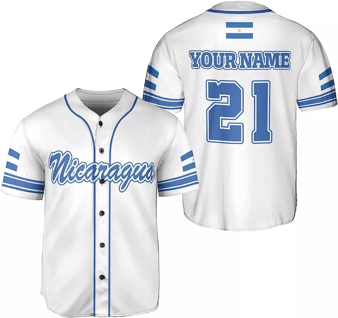 Custom Personalized Nicaragua Baseball Jersey, Custom Nicaragua Baseball Jersey for Men
