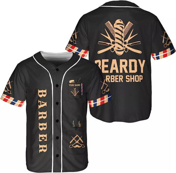 Custom Personalized Baber Shop Baseball Jersey Hairdresser Baseball Jersey Barber Life