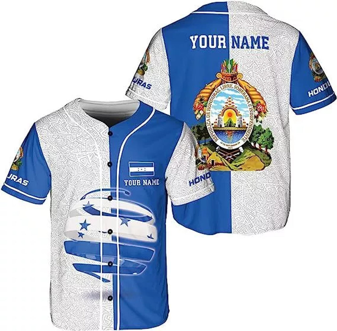 Custom Personalized Honduras Baseball Jersey Shirt, Honduras Camisas Hombres Honduras