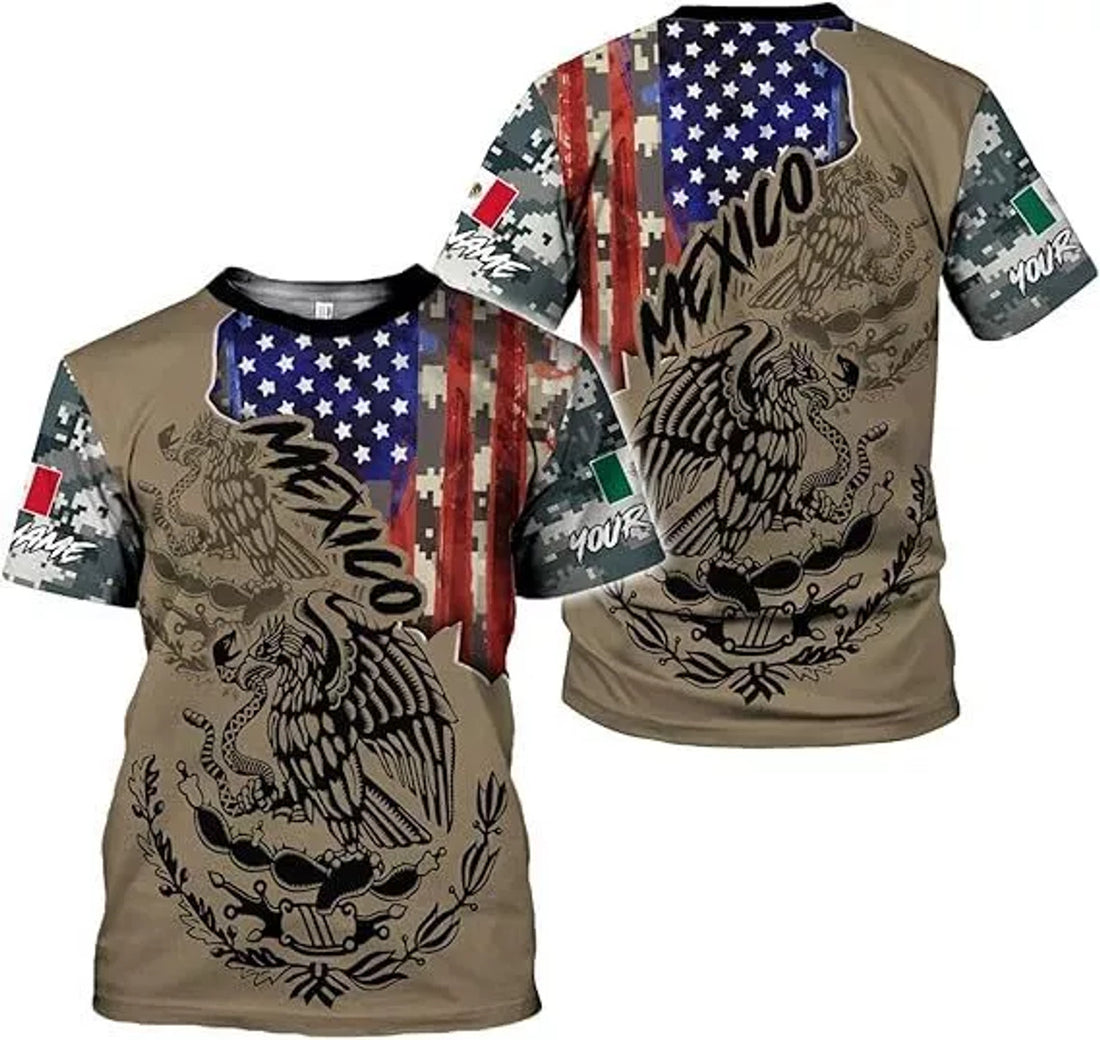 CustomMexican Shirts for Men 3D Custom Mexico Shirts for Men Mexico Shirts for Women T-Shirt