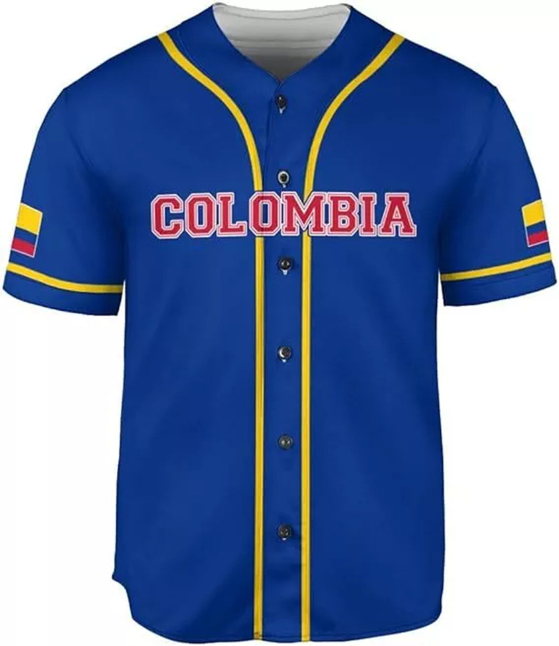 Custom Colombia Baseball Jersey Custom Colombia Flag Jersey Shirts