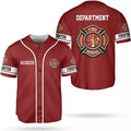 Custom Personalized Firefighter Baseball Jersey, Thin Red Line Fire Man Gift, Firefight