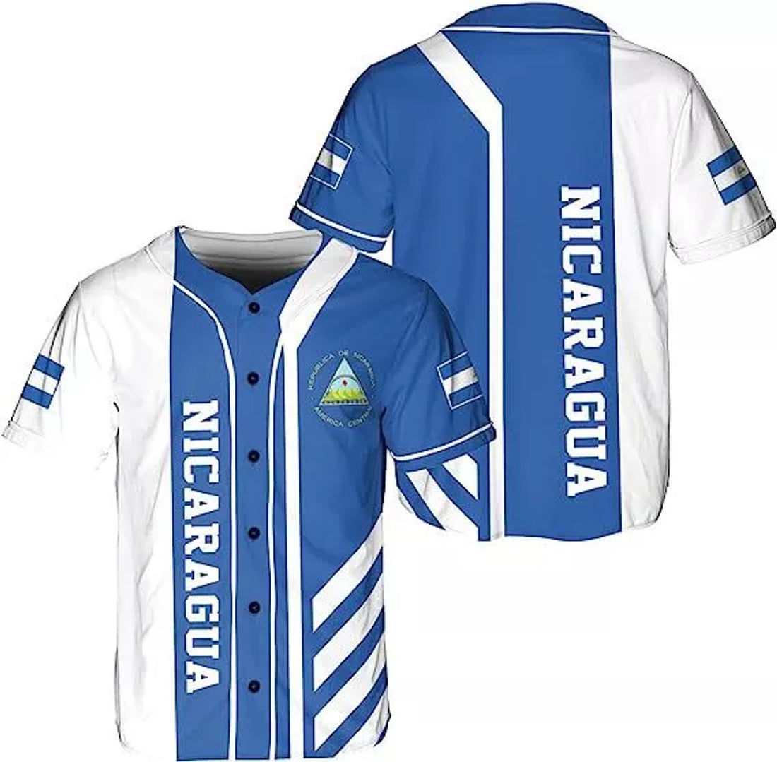 Nicaragua Baseball Jersey Shirt Custom Nicaraguan Baseball Jersey