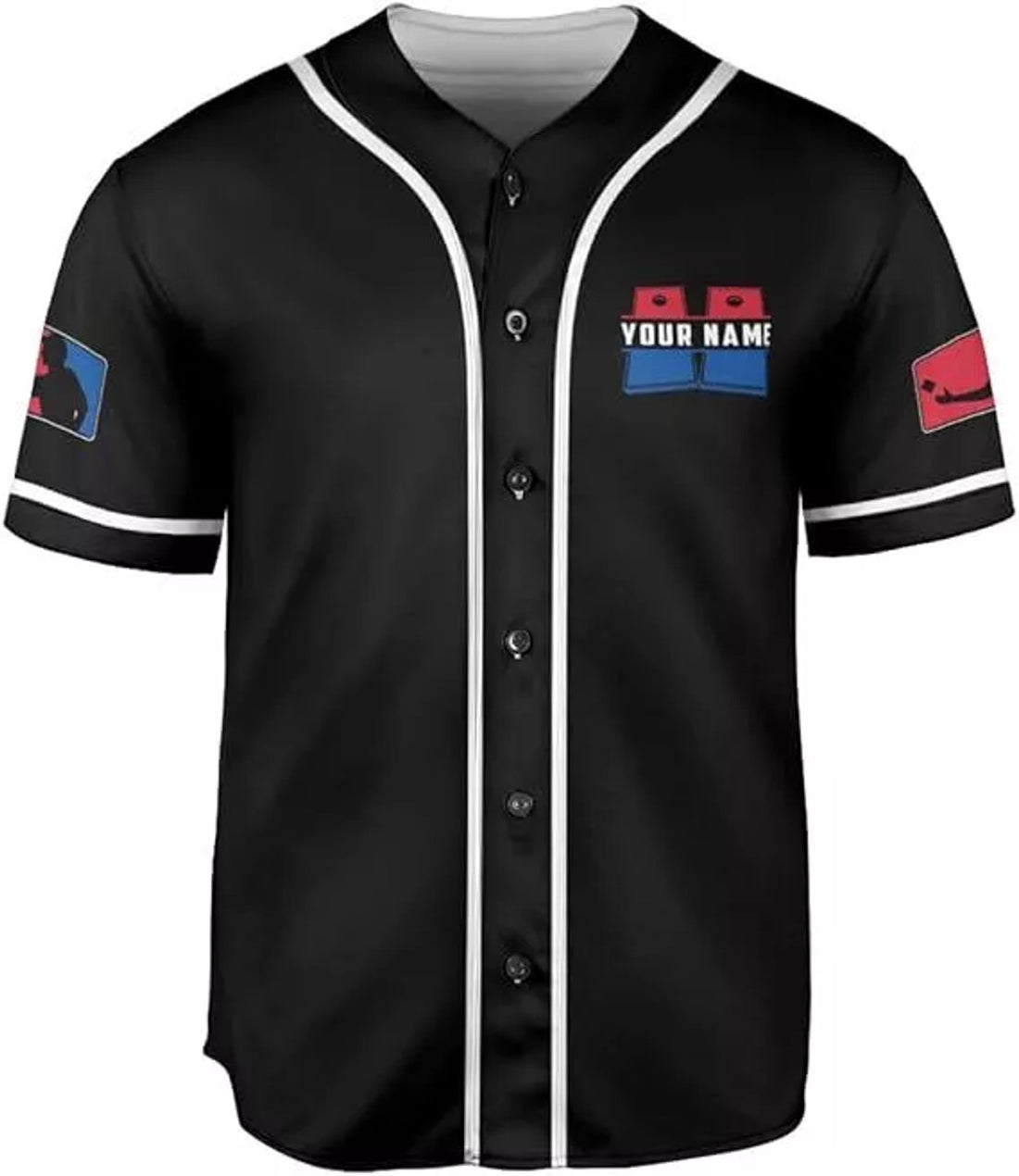 Custom Cornhole Baseball Jersey Like A Boss Funny Cornhole