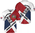 Custom Personalized Dominican Republic Baseball Jersey Shirt Team Name Republic Dominic