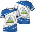 Custom Nicaragua Shirt 3D Nicaragua Flag Shirts Nicaraguan Camisas T-Shirt