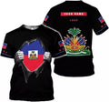Custom Haiti Shirt 3D Haitians Flag Pride Shirt Haiti Shirts for Men & Women, Haitian