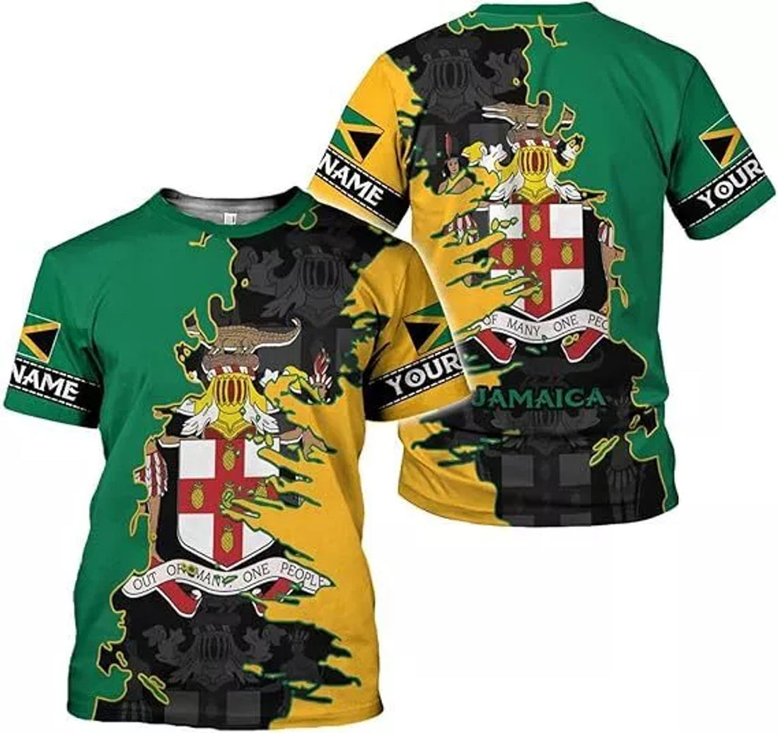 Custom Jamaica Flag Lion Shirt for Men Women Jamaican Pride T-Shirt s