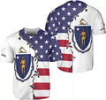Custom Name Massachusetts Baseball Jersey, Shirts Massachusetts Shirts for