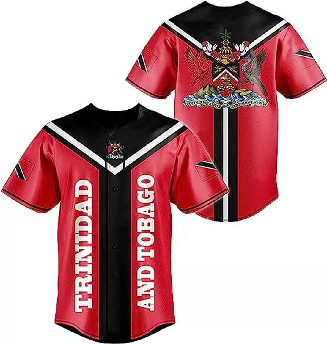 Trinidad and Tobago Baseball Jersey Shirt S-5XL