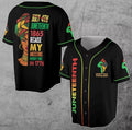 Juneteenth 1865 Black Woman African Baseball Jersey 3D All Over Print Shirt Size