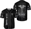 Custom Personalized Nurse Baseball Jersey, Flag Nurse Graduation Baseball Jersey Customi