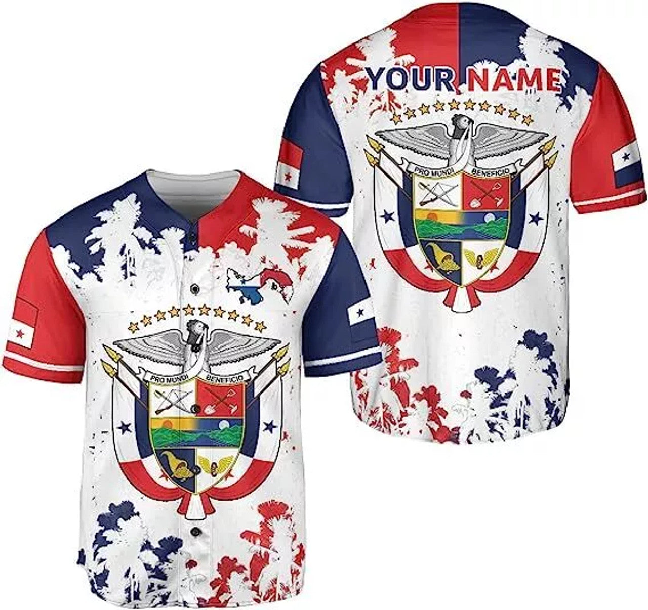 Custom Name Panama Baseball Jersey Camisa Shirt Panamanian Flag Jersey Panama