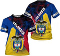 Custom Colombia Shirts Colombia Flag Shirt Colombian T-Shirt
