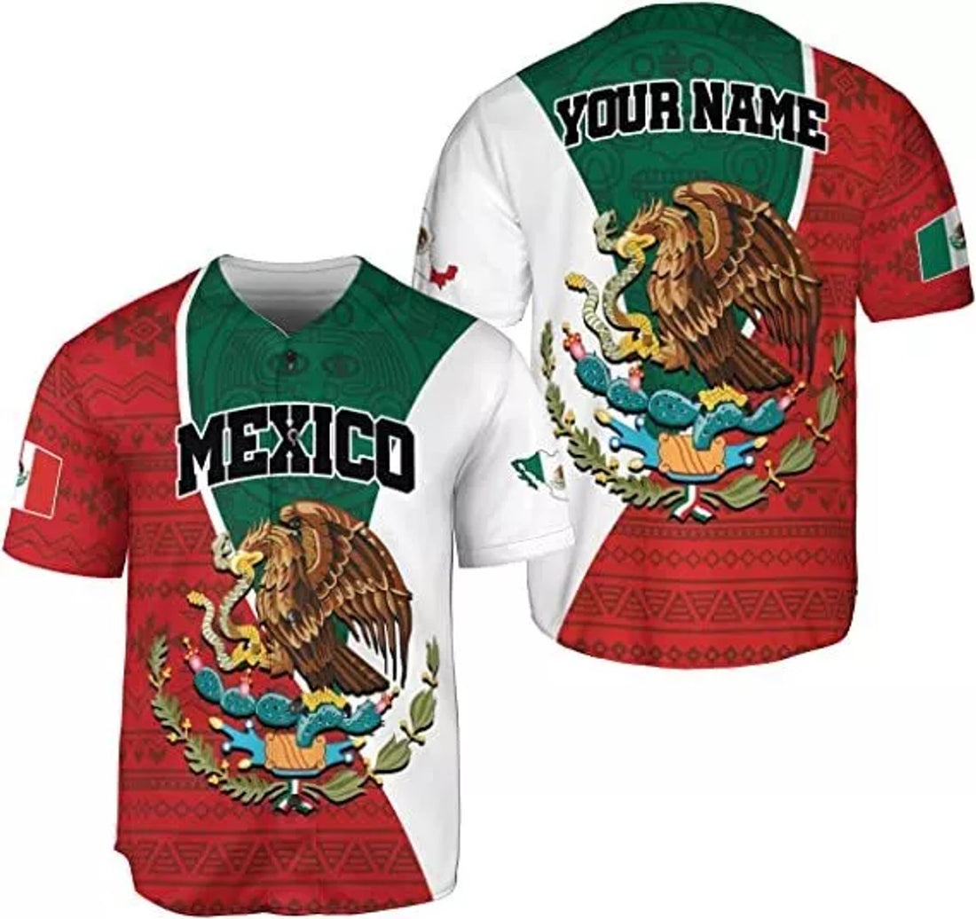 Custom Personalized Mexico Baseball Jersey Mexican Baseball Jersey for Men Women, Mexico