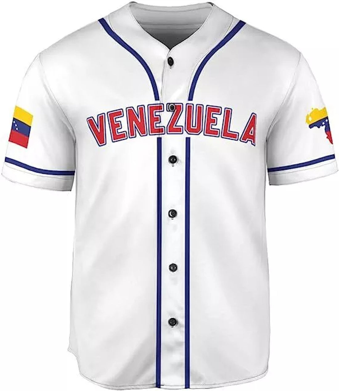 Custom Name Venezuela Baseball Jersey Proud Venezuelan Flag Jersey for Men Women