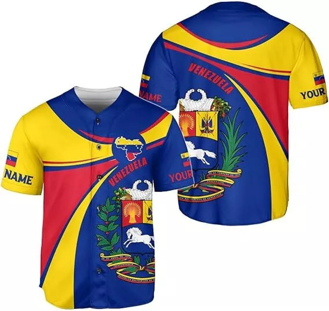 Custom Venezuela Baseball Jersey, Camisa De Venezuela, Venezuela Shirt, Venezuelan Jers