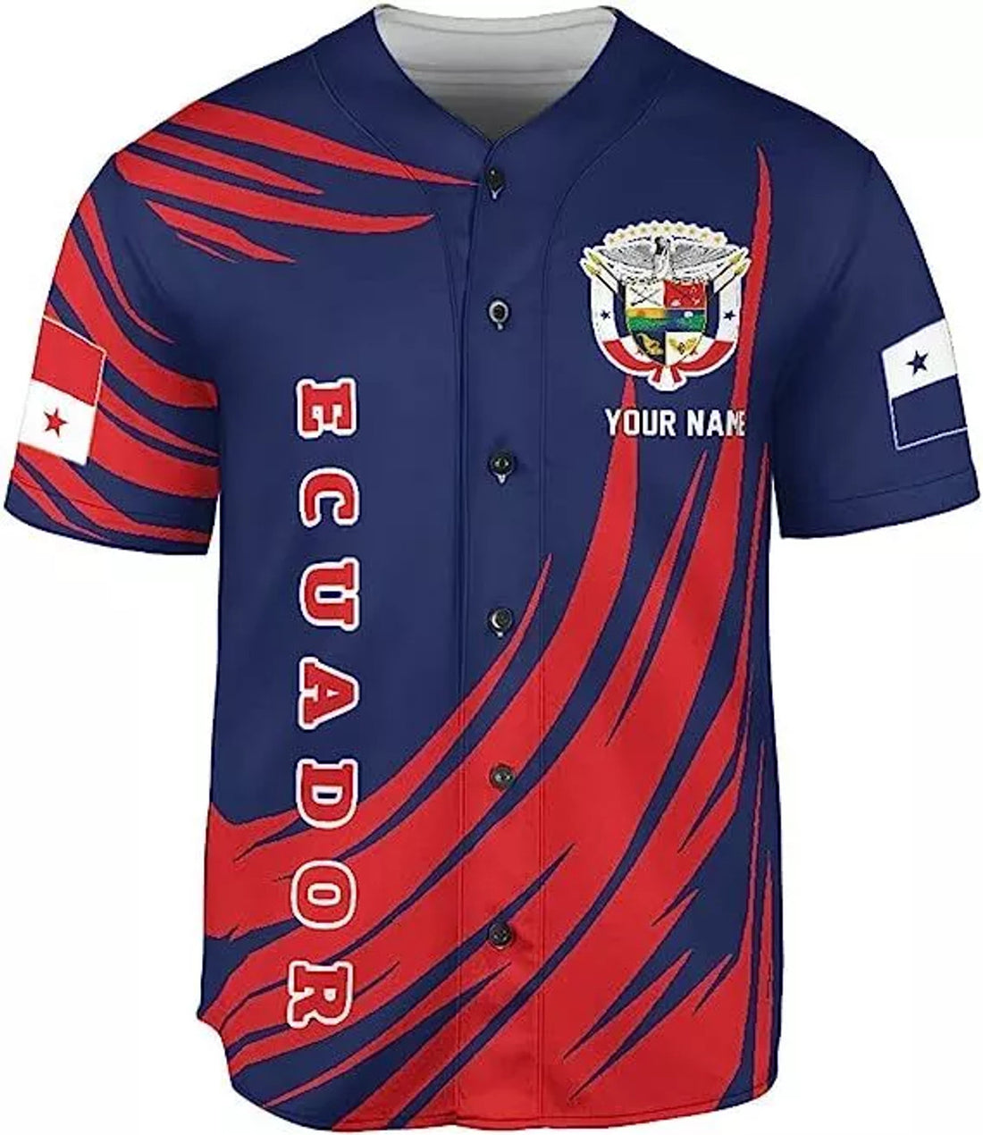Custom Name Panama Baseball Jersey Camisa Shirt Panamanian Flag Jersey, Panama