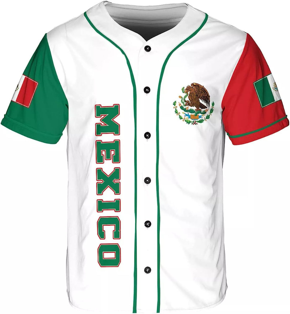 Custom Personalized Mexico Mexican Baseball Shirt, Customized Team Name Mexican Aztec Baseball Jersey