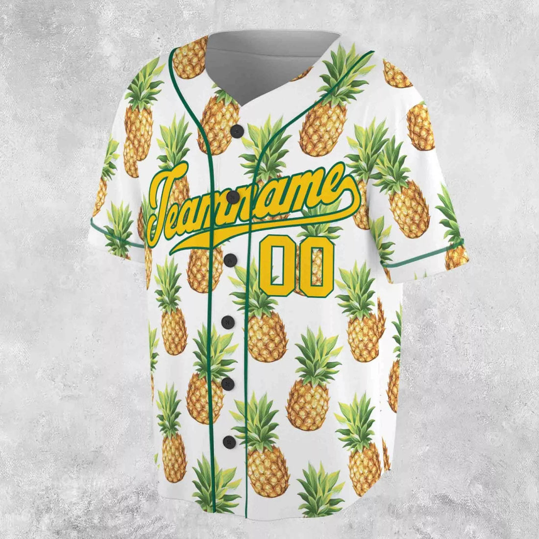 Custom 3D Pattern Design Tropical Palm Leaves 3D Baseball Jersey Size S-5XL