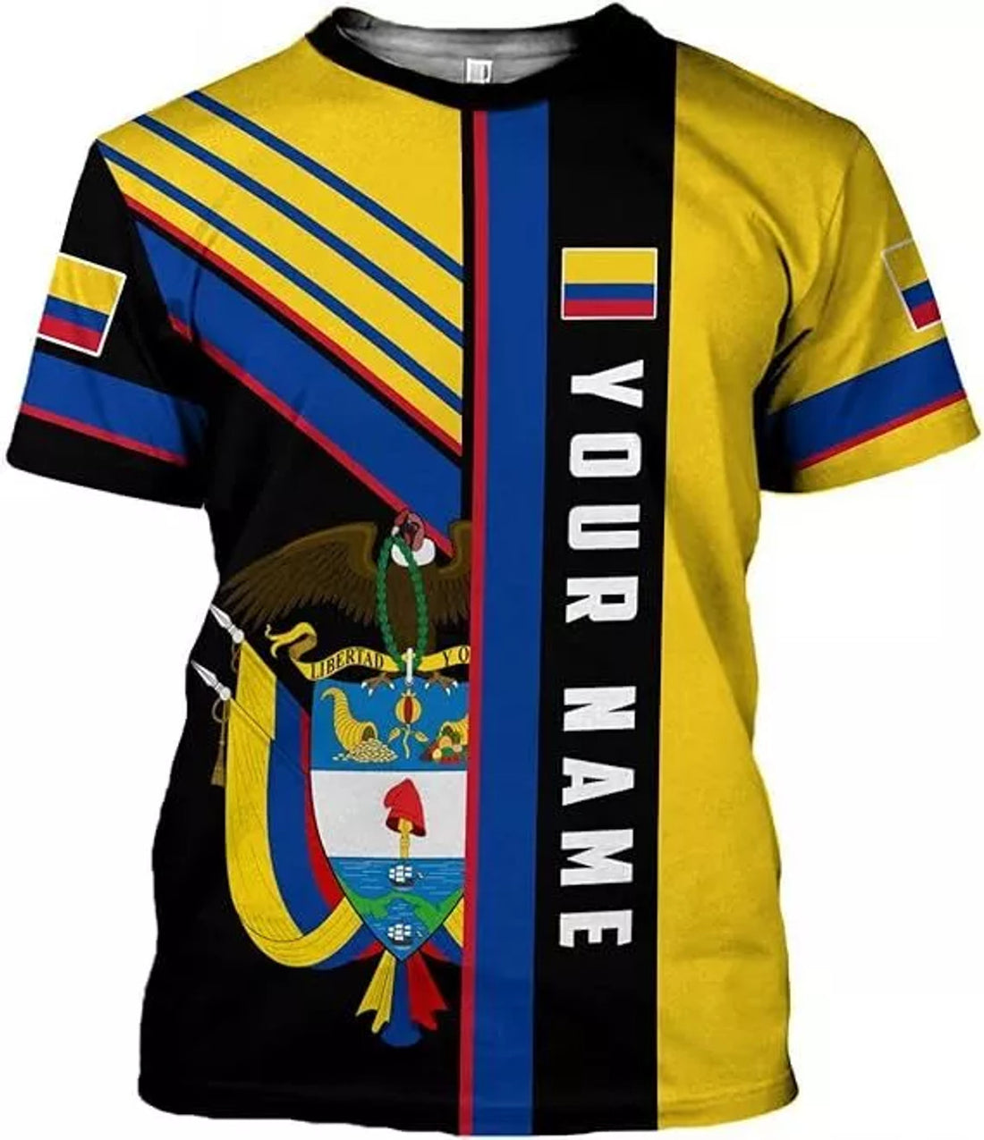 Custom Colombia Shirts Colombia Flag Shirt Colombian T-Shirt for Men