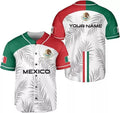 Custom Mexico Flag Baseball Jersey Soccer Shirt Men Women Mexican Jersey Mexicana