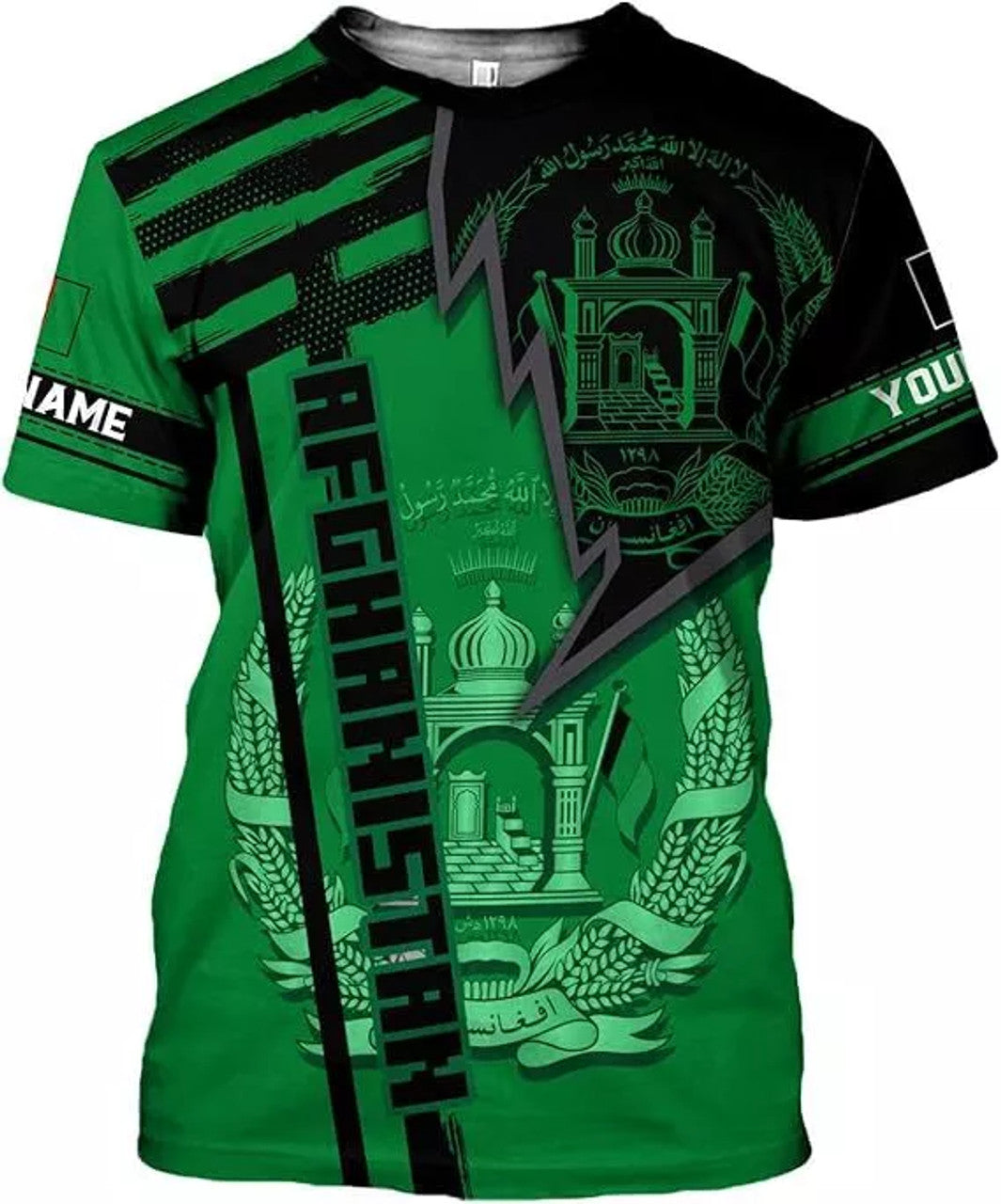 Custom Afghanistan Shirt 3D Afghan Clothes for Men Afghanistan Flag Pride Shirt
