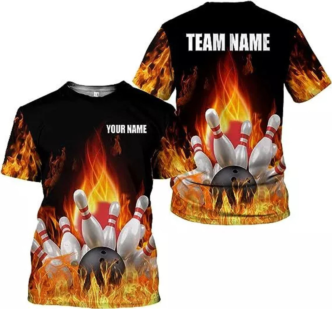 Custom Personalized Name Bowling Shirts for Men and Women 3D, Bowling Shirts for Team Size S - 5XL