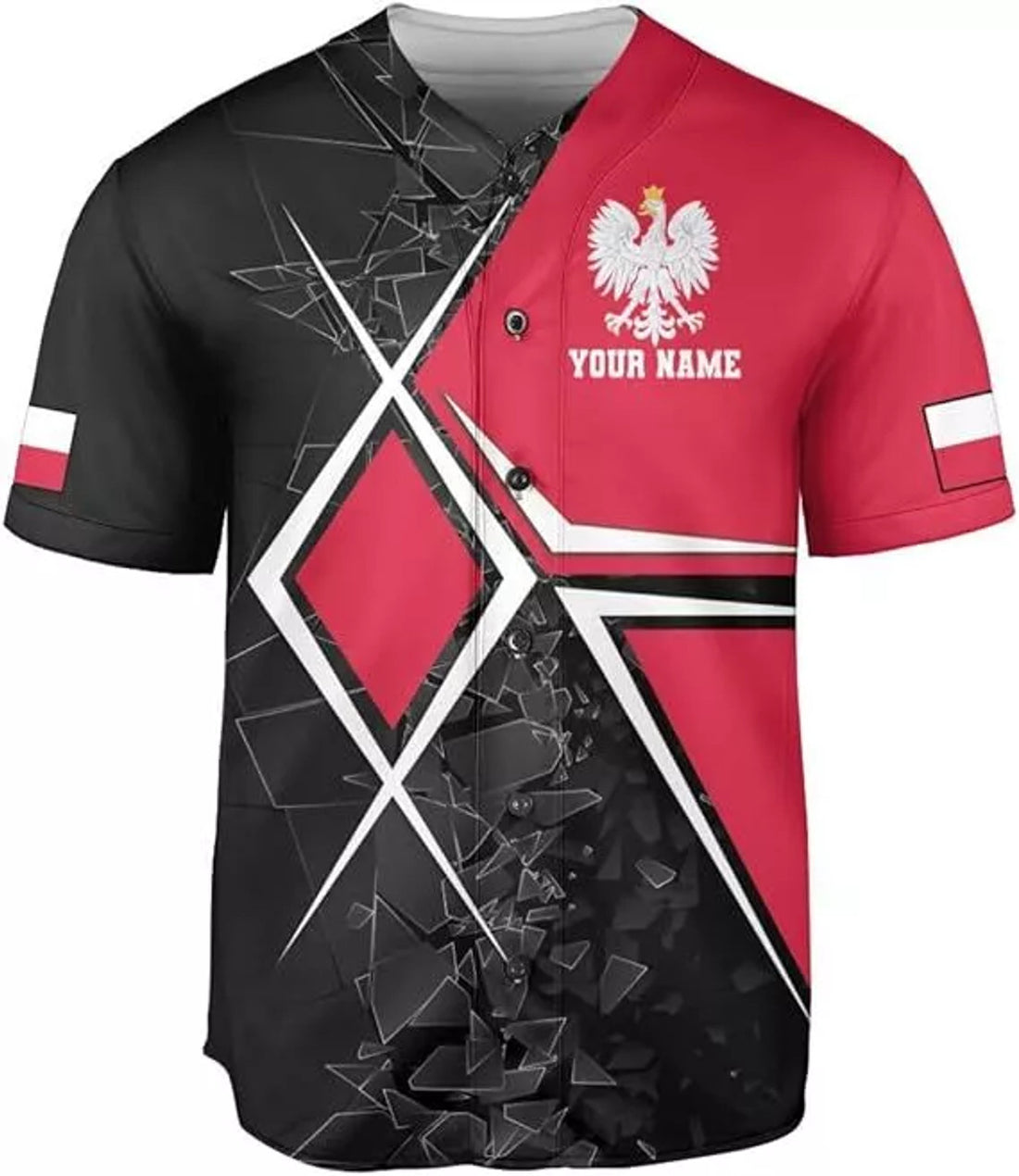 Custom Poland Baseball Jersey Shirt Women & Men